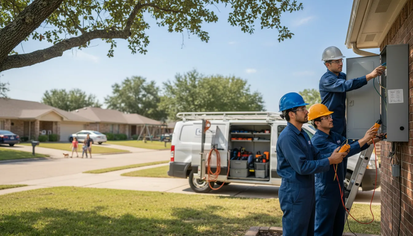 Certified electrician providing emergency electrical services in Texhoma, TX